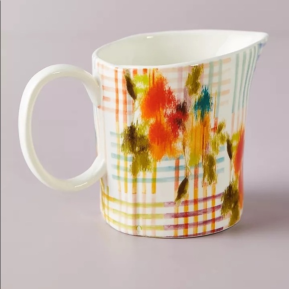 NEW Anthropologie Leighton Coffee Creamer Cup Watercolor Host Mother’s Day Gift - Picture 2 of 8